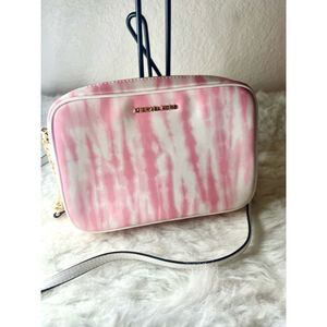 Michael Kors Women Jet Set East West Crossbody Leather Bag Pink